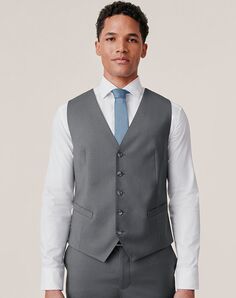 Birdy Grey Suits Josh Suit Vest in Charcoal Grey Tuxedo