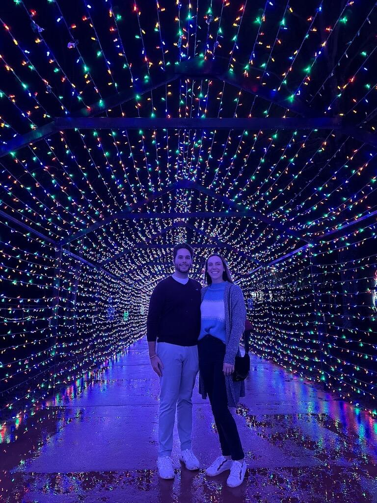 We celebrated our one year dating anniversary with another Christmas light show. 