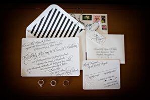 Black and White Wedding Invitation
