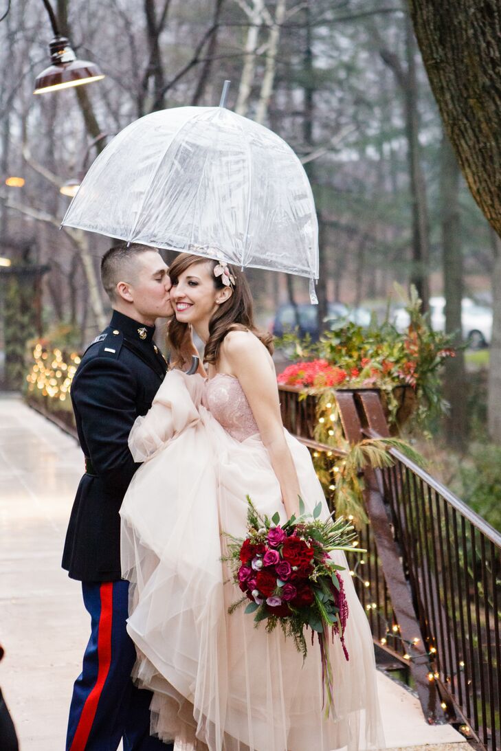 “We didn't select a color palette for the wedding," Lily Bieber-Ham (26 and owner of Lily B. & Co.) and Aaron Gittleman (27 and a US Marine Corps pilo