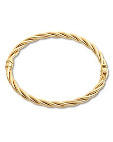 Kay Jewelers Italian Braided Bangle Bracelet 14K Yellow Gold Wedding Bracelet photo