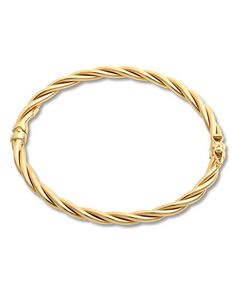 Kay Jewelers Italian Braided Bangle Bracelet 14K Yellow Gold Wedding Bracelet photo
