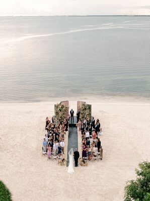Processional During Beach Wedding at Nizuc Resort and Spa in Mexico