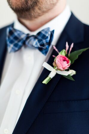 Plaid Blue Bow Tie