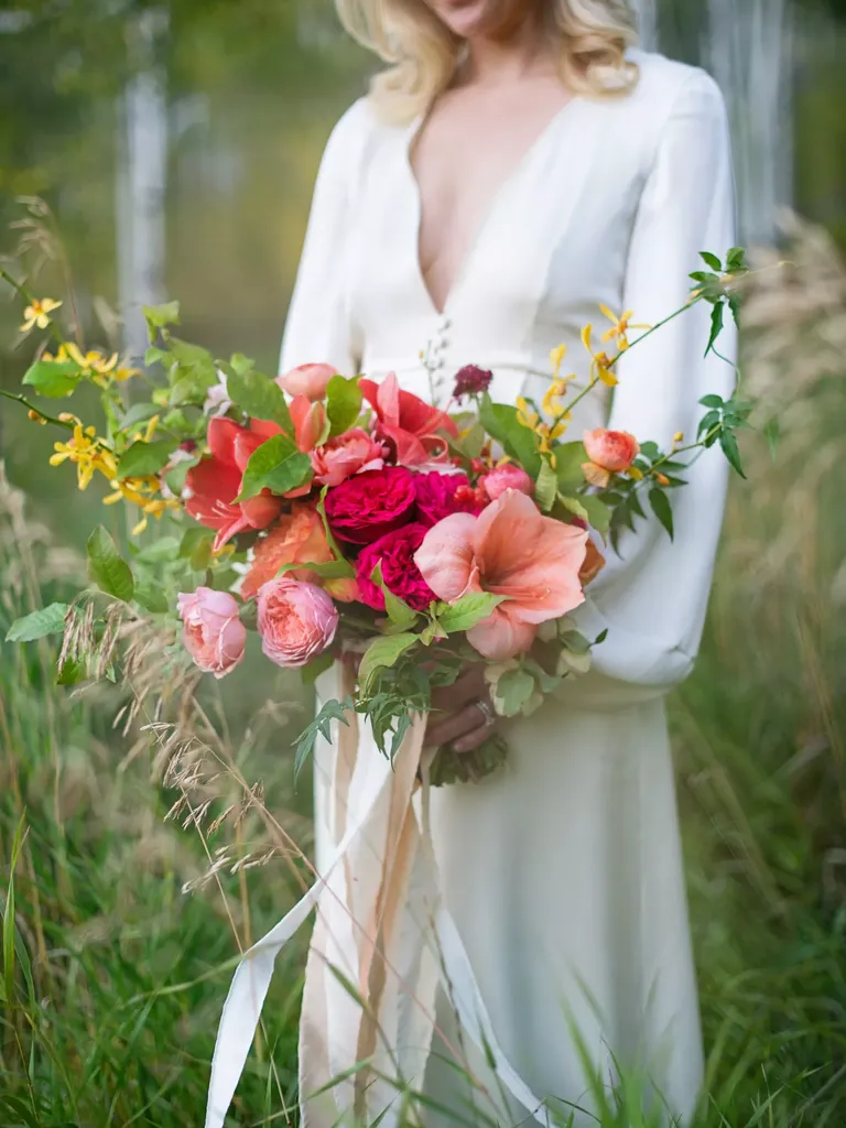 31 Jewel Tone Wedding Bouquets For All the Dark, Moody Vibes
