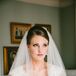 Bride in a Cathedral Veil and Drop Pearl Jewelry