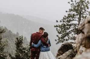 Snow Storm During Colorado Mountain Elopement
