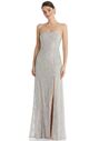 Dessy Group Metallic Lace Trumpet Dress with Adjustable Spaghetti Straps - TH061 Bridesmaid Dress - thumbnail - 1