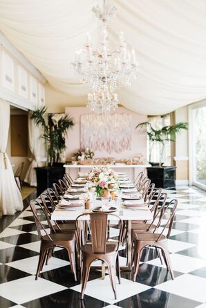 Romantic Reception with Copper Chairs