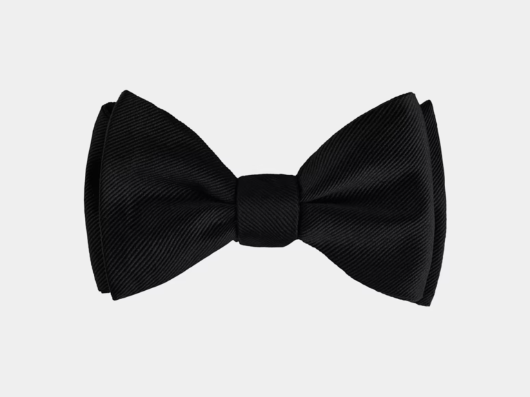 Black Self-tied Bow Tie for wedding guests