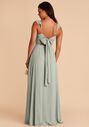 Birdy Grey Doris Dress in Chiffon Sage V-Neck Bridesmaid Dress - thumbnail - 3