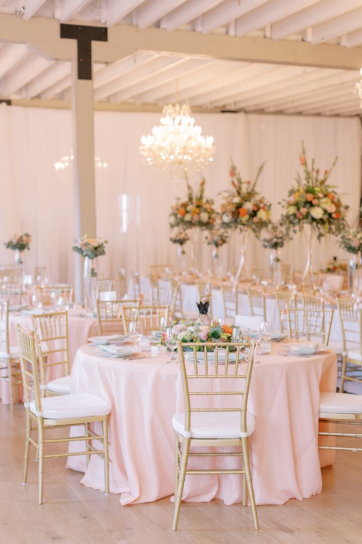 Blush-Toned Details at Wedding Reception