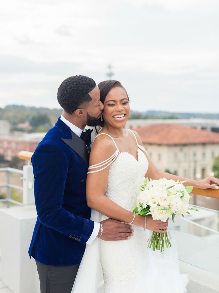disney themed wedding blue jacket