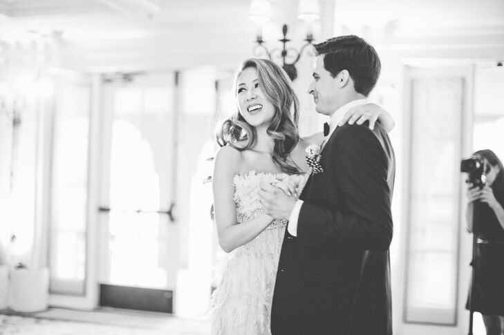 Creating different experiences for guests throughout the evening was an important detail for Patricia and Christopher. “We created multiple unique areas that guests could experience with us. We love dancing, so we wanted to craft a high energy and fun experience on the dance floor,” says Patricia. “Whereas the Terrace, right outside the reception room, was quiet and the cool June night lent itself to intimate conversations with guests.”