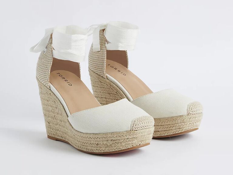 Torrid platform espadrille wide wedding wedges for brides