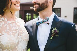 Bright Painterly Bow Tie