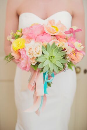 Bright Pink Bridal Bouquet