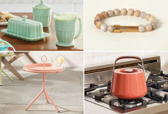 Collage of four 35th anniversary gift ideas