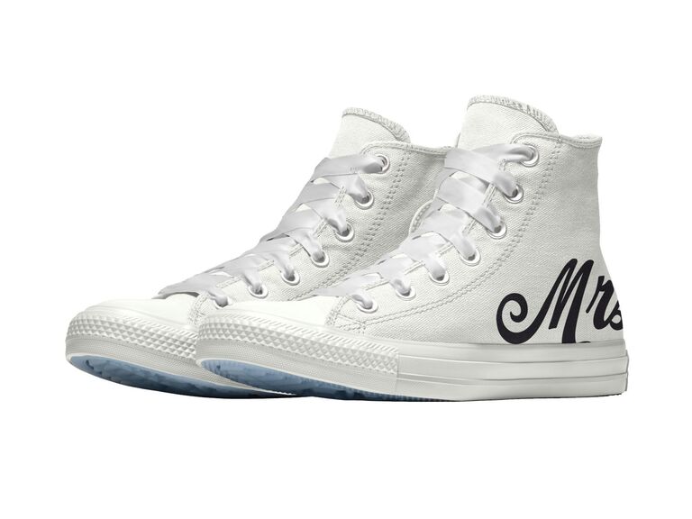 Custom Converse wedding sneakers bride prewedding gift