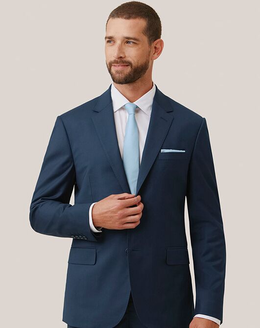 Birdy Grey Suits Taylor Suit Jacket in Navy Blue Tuxedo - 5