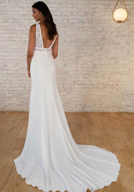 Stella York 7717 Column Wedding Dress - 4