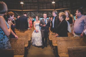Bride Escorted by Her Father During the Processional