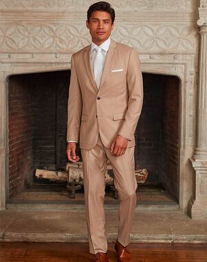 BLACKTIE ATHENS Camel Wedding Suit Champagne Tuxedo