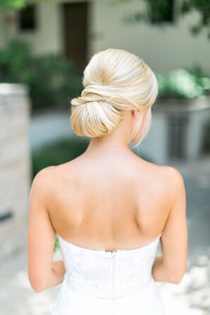 Classic Low Chignon Bridal Updo