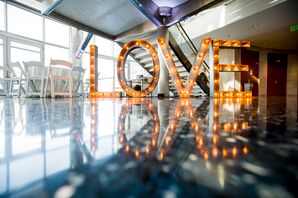 Love Sign At Reception Hall