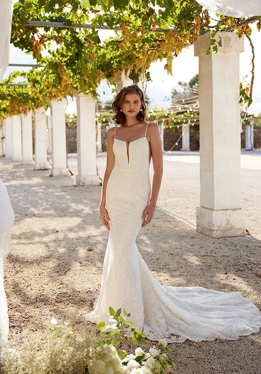 Lillian West 66399 Fit-and-Flare Wedding Dress - 3