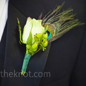 Bright Green Boutonniere