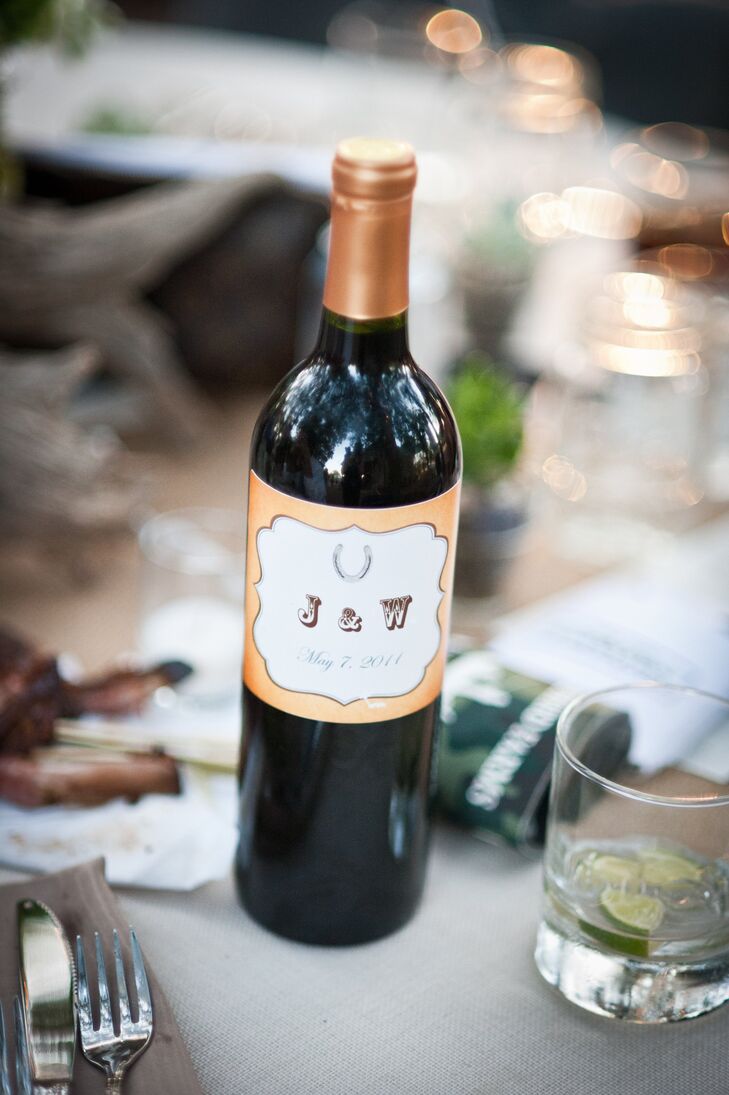 Monogrammed Wine Bottles