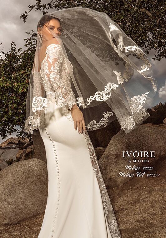 IVOIRE by KITTY CHEN MELISSA, V2212 Sheath Wedding Dress - 3