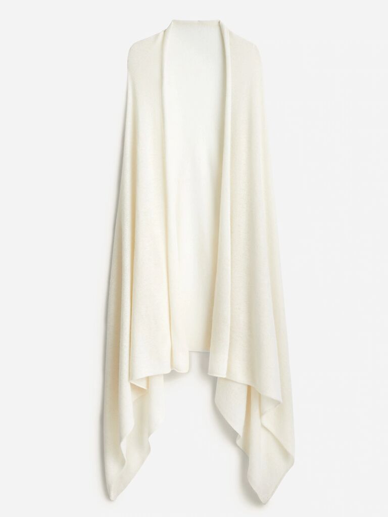 long ivory wedding shawl from J.Crew