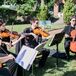 To set the tone, the Vogue Music String Quartet performed as guests arrived and throughout the ceremony. Tim and the wedding party made their entrance to “All of Me” by John Legend, while Canon D served as the sound track for the bridal processional.