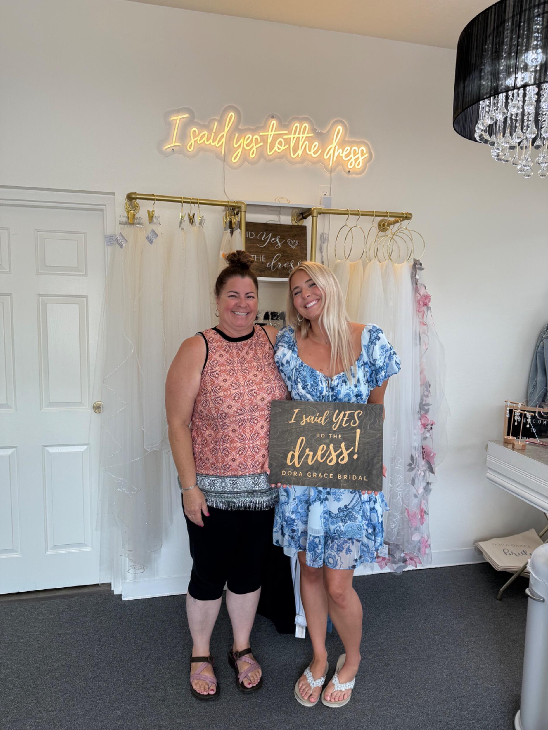 Katie picks out her wedding dress.