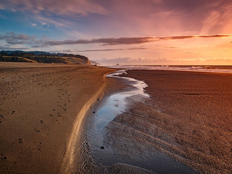 Sunset at Centerville Beach in Ferndale, California
