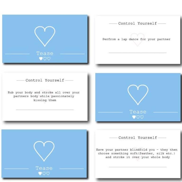 Printable couples game for intimacy. 