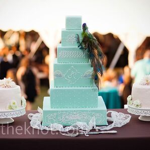 Teal Wedding Cake