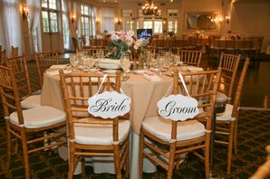 Black-and-White Bride and Groom Signs