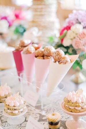 Doughnut Bites in Paper Cones