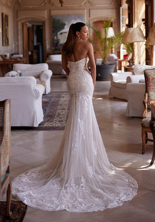 Moonlight Collection J6996 Mermaid and Trumpet Wedding Dress - 2