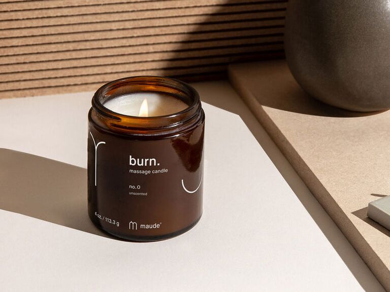 Scented candle that becomes massage oil physical touch gift idea