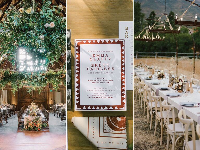 Upscale western wedding decor, 2024 wedding decor trends