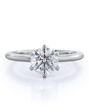 With Clarity Classic Marquise, Pear, Round, Oval Cut Engagement Ring - thumbnail - 1