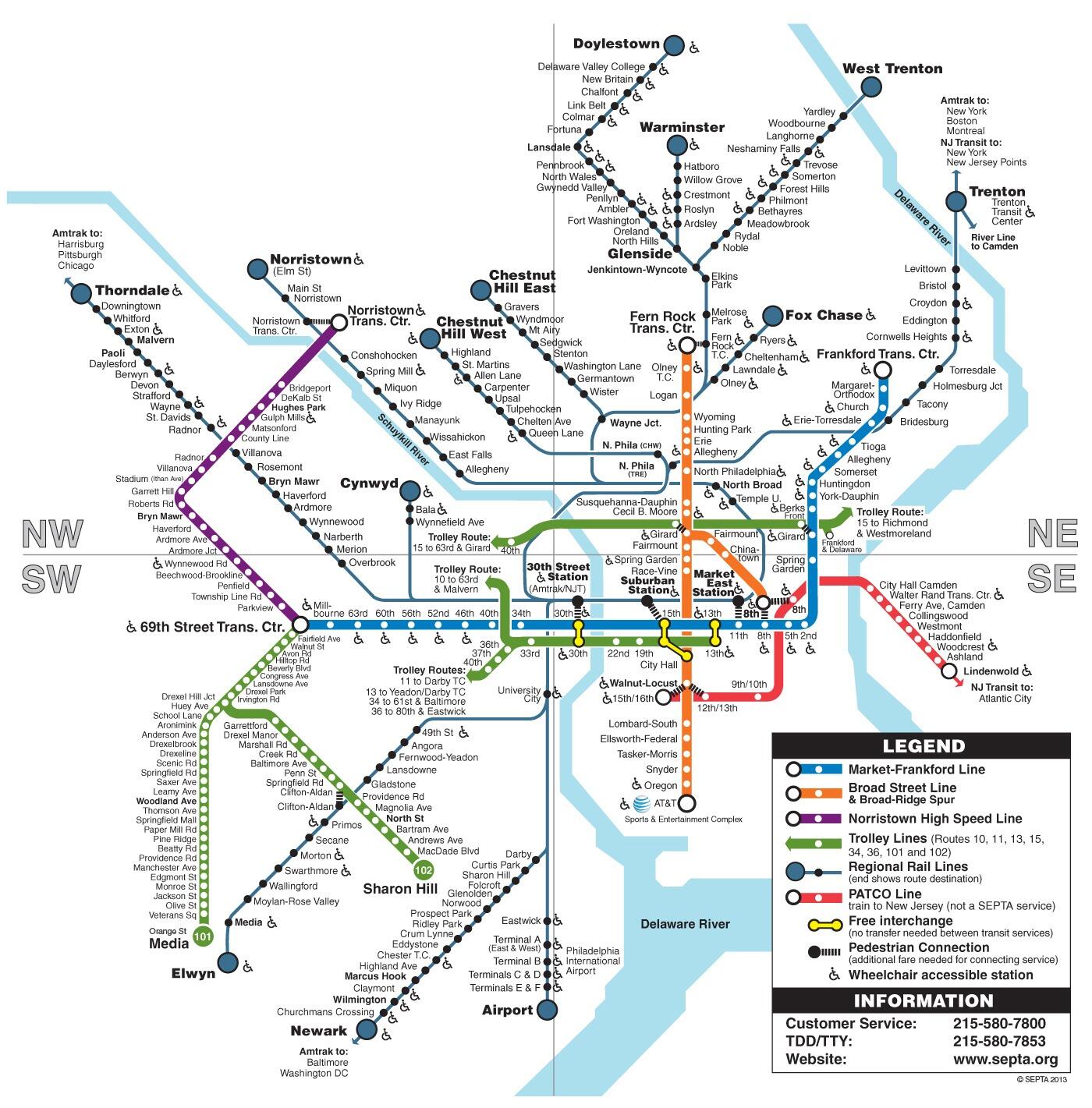 Picture of Septa Regional Rail Map