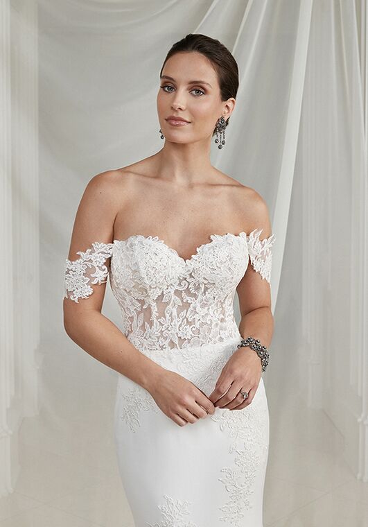 Justin Alexander Elyana Fit-and-Flare Wedding Dress - 3