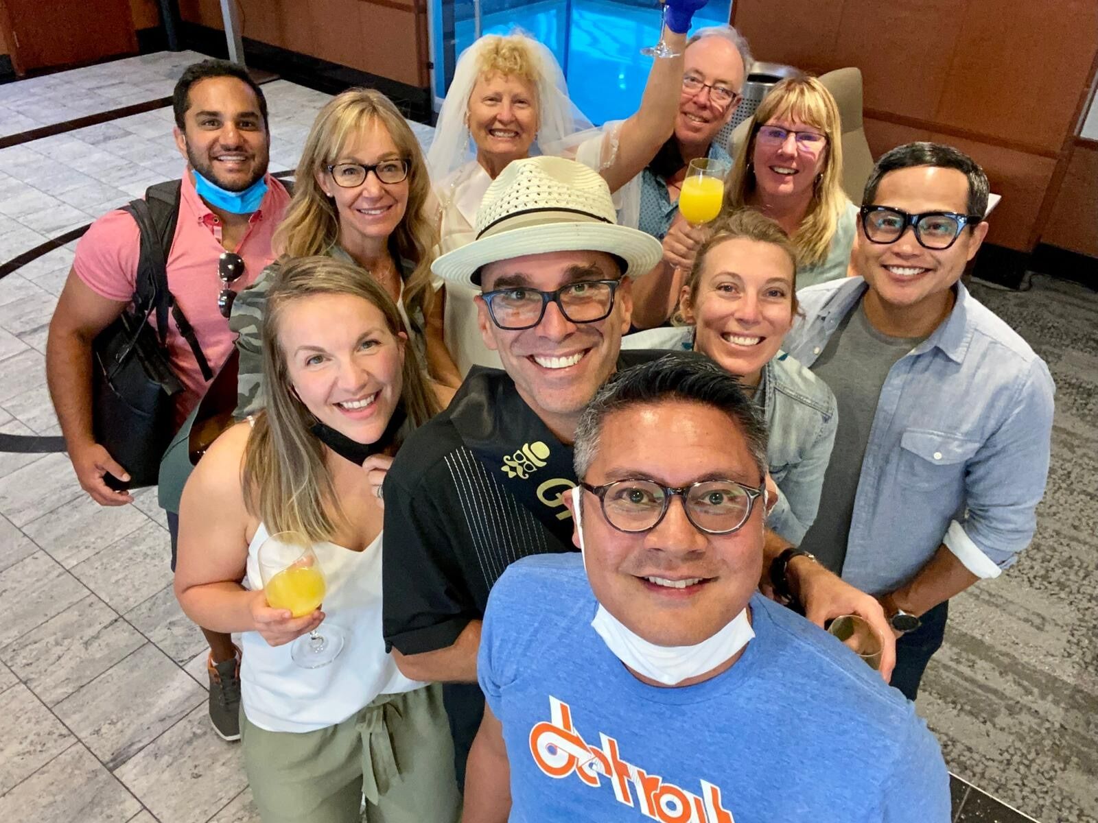 Picture of Delta Flight to "Toes in the Sand" Ceremony in Mexico