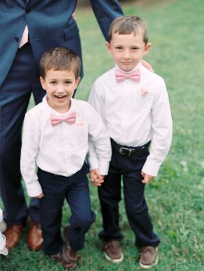 Ring Bearers in Pink Bow Ties