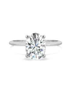 Forever One Moissanite Classic Oval Cut Engagement Ring